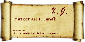 Kratochvill Jenő névjegykártya
